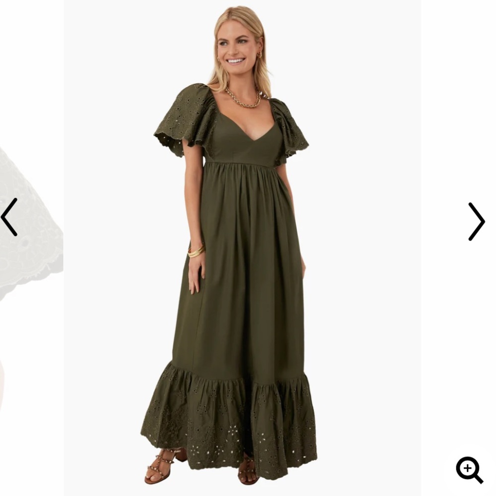 Tuckernuck Cotton En Saison Olive Green Barnette Maxi Dress